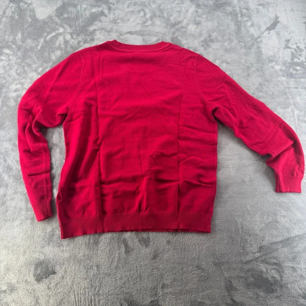 NWOT Studio Park Red Dice Graphic Crewneck Sweater‎ Medium Pullover